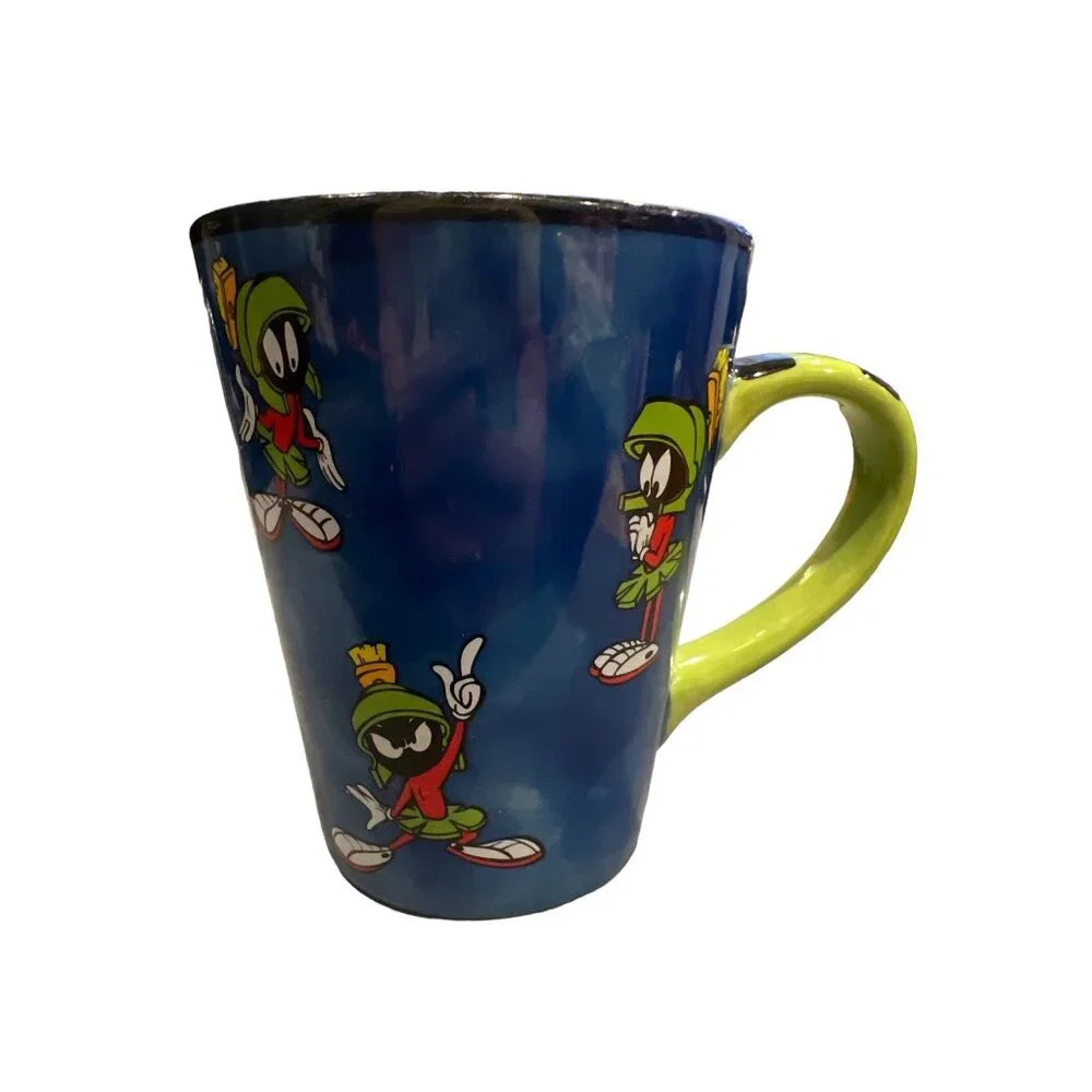 RARE Vintage Warner Bros Store Looney Tunes Marvin Martian Mug, 90s‎ Cartoons